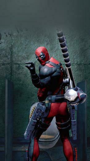 Deadpool Superhero Art Pee Marvel Wallpaper HD iPhone Phone