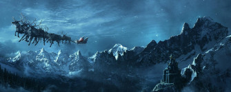 City Mountain Holiday Wallpaper Background Dual