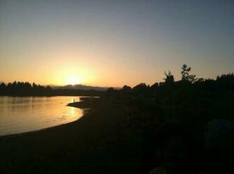 Silverdale Waterfront Sunset With Olympics In The Background