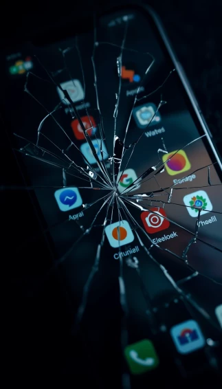 Broken Phone Screen Wallpaper