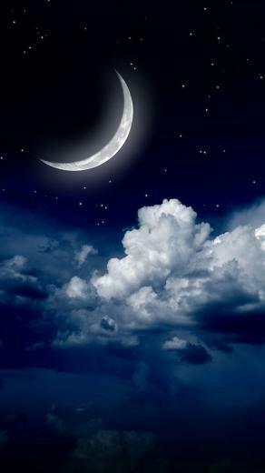Tap And Get The App Sky Art Moon Clouds Stars HD iPhone