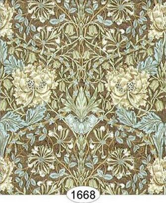 Dollhouse Wallpaper Hamilton In Blue Aqua And Brown