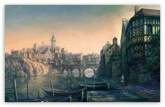 The Witcher Wild Hunt Harbour HD Wallpaper For Standard