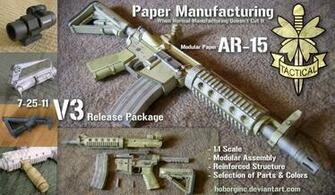 Modular Paper Ar15 V3 By Hoborginc