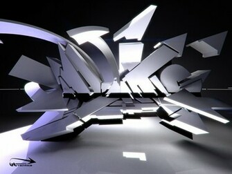 3d Graffiti Frantic Wallpaper Stock Photos