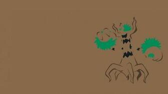 Trevenant Minimalism Brown Background Wallpaper Anime