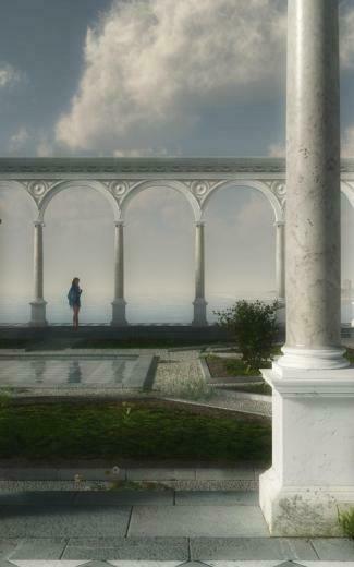 Cgi Arches Columns Digital Art Fantasy Wallpaper