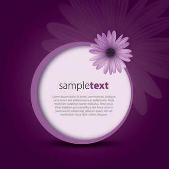 Purple Message Vector Graphic Flower Flyer