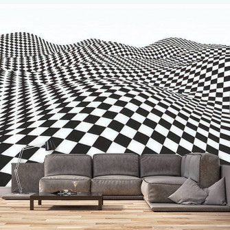 Arjrviwns Optical Illusion Wave Chess Waves Board Abstract 3d
