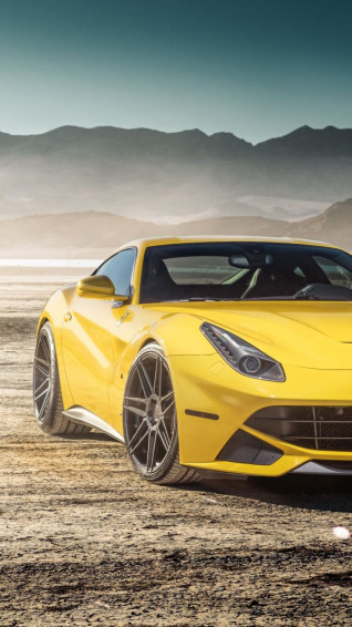 Ferrari F12 Berlinetta Yellow Supercar Cars