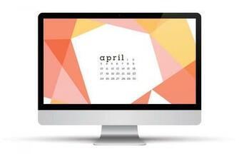 April Calendars And Wallpaper Red Stamp