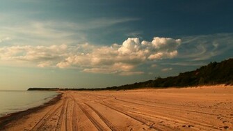 Beach Sandy Wallpaper Sky Under Blue