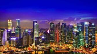 At Night Wallpaper Cool Pc Singapore City HD Shop