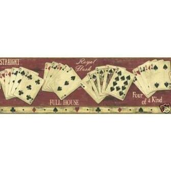 Poker Hands Playing Cards Wallpaper Border All Walls