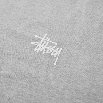 Stussy Basic Tee Grey Heather Wallpaper