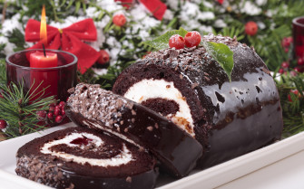 Wallpaper Christmas Cake Food Holiday 4k
