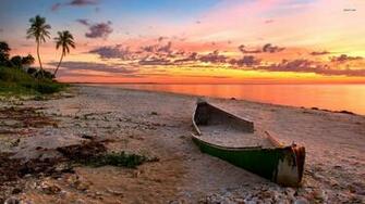 Abandoned Row Boat Wallpaper