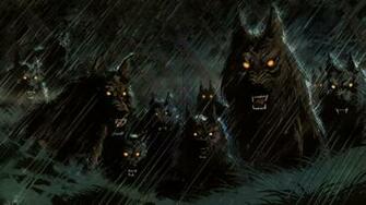 Dark Werewolf Hellhound Animals Wolf Wolves Fangs Demons Evil