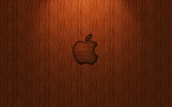 Wooden Apple Logo Desktop Pc And Mac Wallpaper
