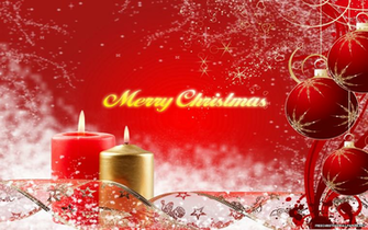 Merry Christmas Candles Desktop Wallpaper