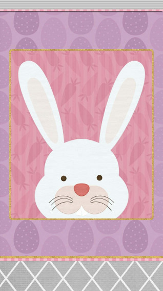 Cute Easter iPhone With A Bunny Peeking Wallpaper