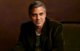 Wallpaper Smile Art Chair Male Jacket Artist George Clooney