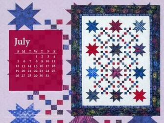 Quilt Calendar Computer Wallpaper July Books Beyond