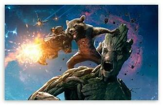 Guardians Of The Galaxy Groot And Rocket Raccoon HD Wallpaper For Wide