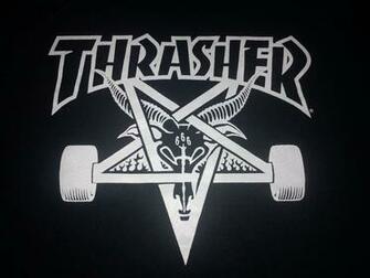 Thrasher Logo Black Wl Hooded