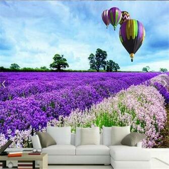 Beibehang Custom Photo Wallpaper Provence Lavender Field Tv Wall