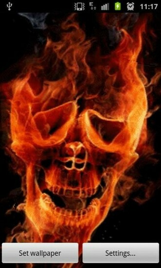 Flaming Skull Live Wallpaper Apps For Android Phone