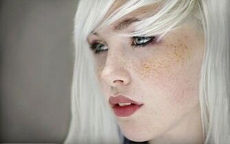 Blonde With Freckles Wallpaper