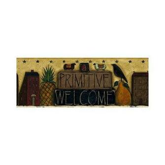 York Wallcoverings Mural Portfolio Ii Primitive Welcome Food Beverage