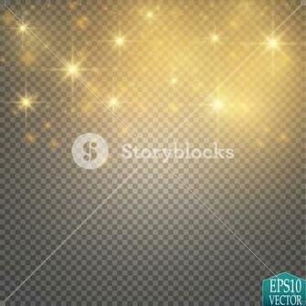 Vector Gold Glitter Wave Illustration Star Dust Trail