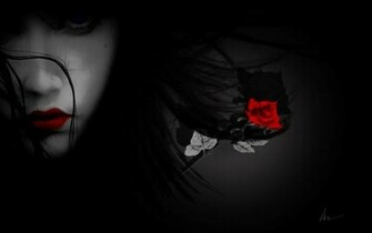 Red Lips Rose Desktop Laptop Wallaper Listed In Black Category