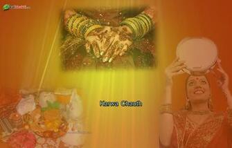 Wallpaper Karwa Chauth Yellow And Orange Color