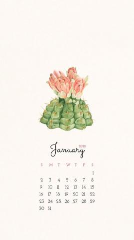 Flower January Calendar Template Psd Rawpixel