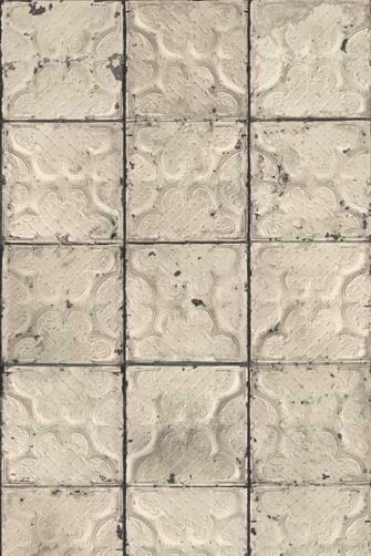 Brooklyn Tin Tiles Wallpaper Calm Light Living