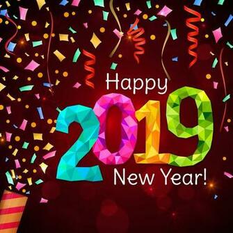New Year Background With Colored Confetti Vector
