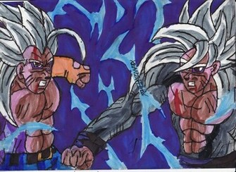 Goku Ssj5 Wallpaper And Vegeta Duking It
