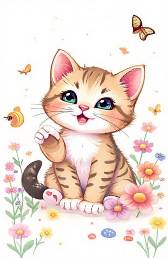 Cute Cartoon Cat Wallpaper
