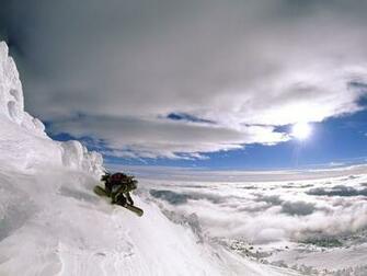Snowboarding Powder Turns Desktop Wallpaper