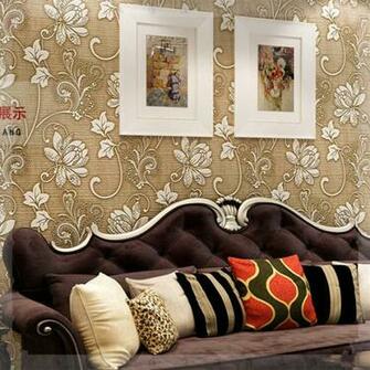 Garden Design Style Wood Fiber Wallpaper Bedroom Fresh Green