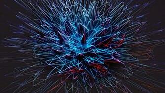 8k UHD 3d Digital Art Abstract Polygonal Spike Spikes