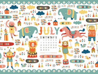 The July Calendar By Nicole Larue Is Richly Illustrated And Inspiring