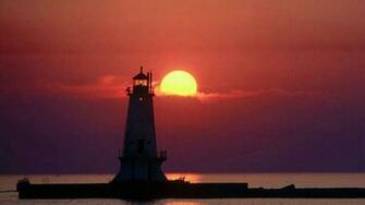 Lighthouse At Sunset Hq Wallpaper