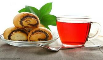 Wallpaper Tea Buns Poppy Cup Desktop In The