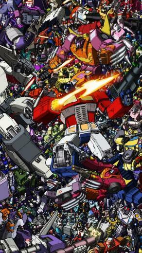 Transformers Collage iPhone 5s Wallpaper