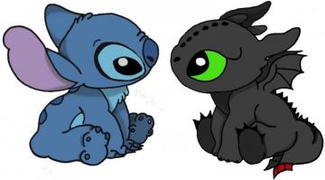 Toothless And Stitch Wallpaper