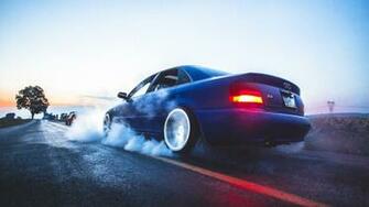 Audi A4 Smoke Drift Blue B5 Desktop